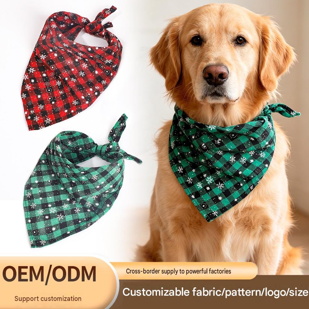 Christmas Pet Bandana – Festive Snowflake Triangle Scarf for Dogs and Cats - Image 7