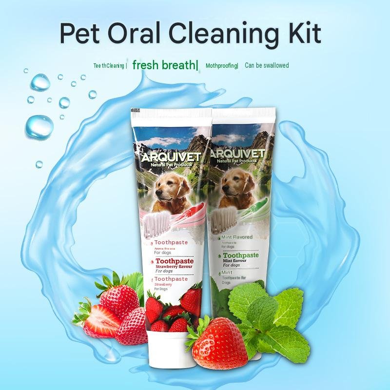 Edible Pet Toothpaste Dental Kit – Strawberry - Image 2