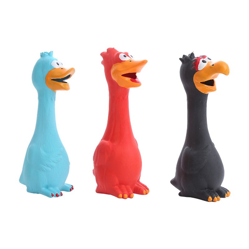 Squeaky Latex Screaming Chicken Dog Toy - Image 3