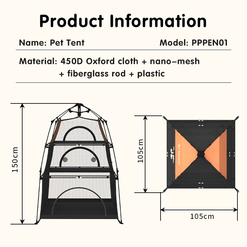 3-Tier Cat Play Tent & Outdoor Pet Playpen - Image 4