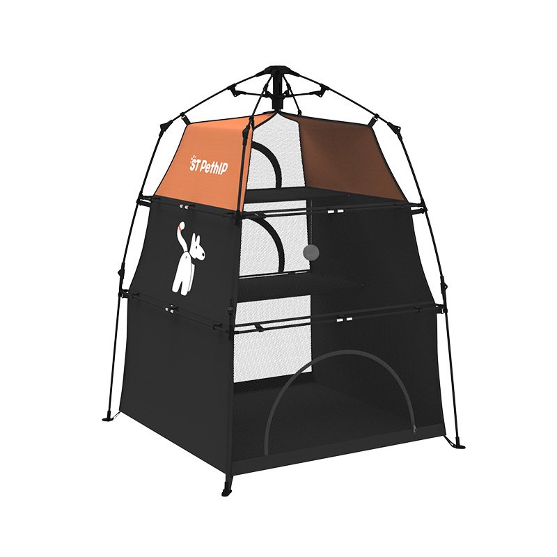 3-Tier Cat Play Tent & Outdoor Pet Playpen - Image 5