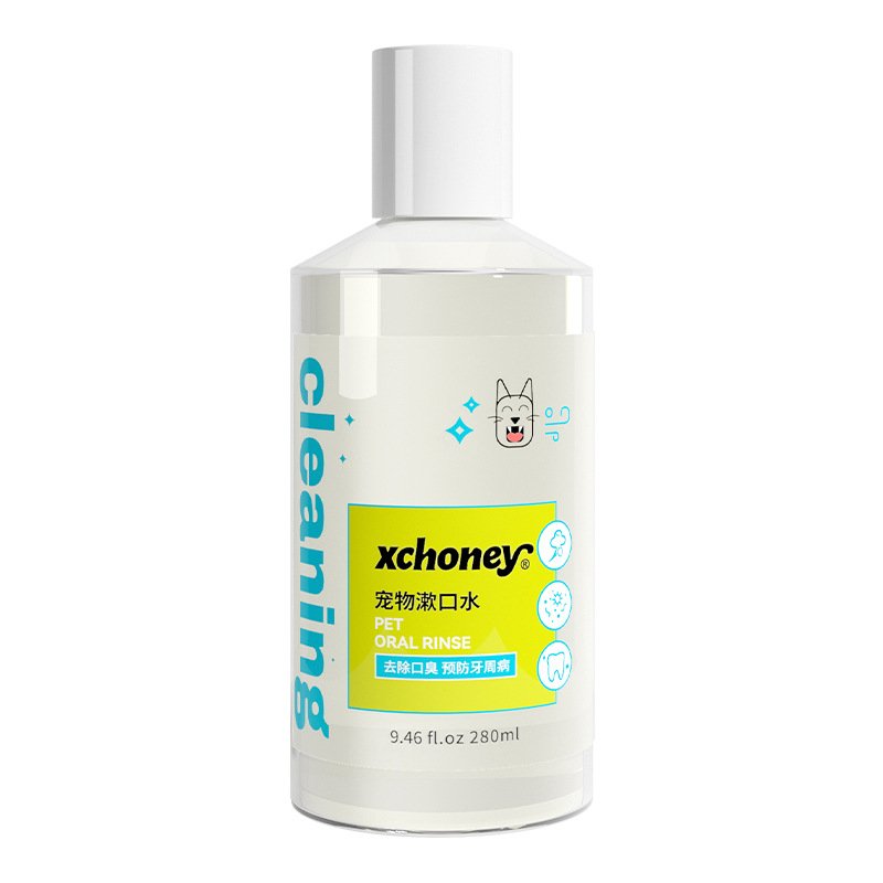 Pet oral rinse, dog and cat dental water additive, fresh breath & prevent periodontal issues pet mouth cleaner