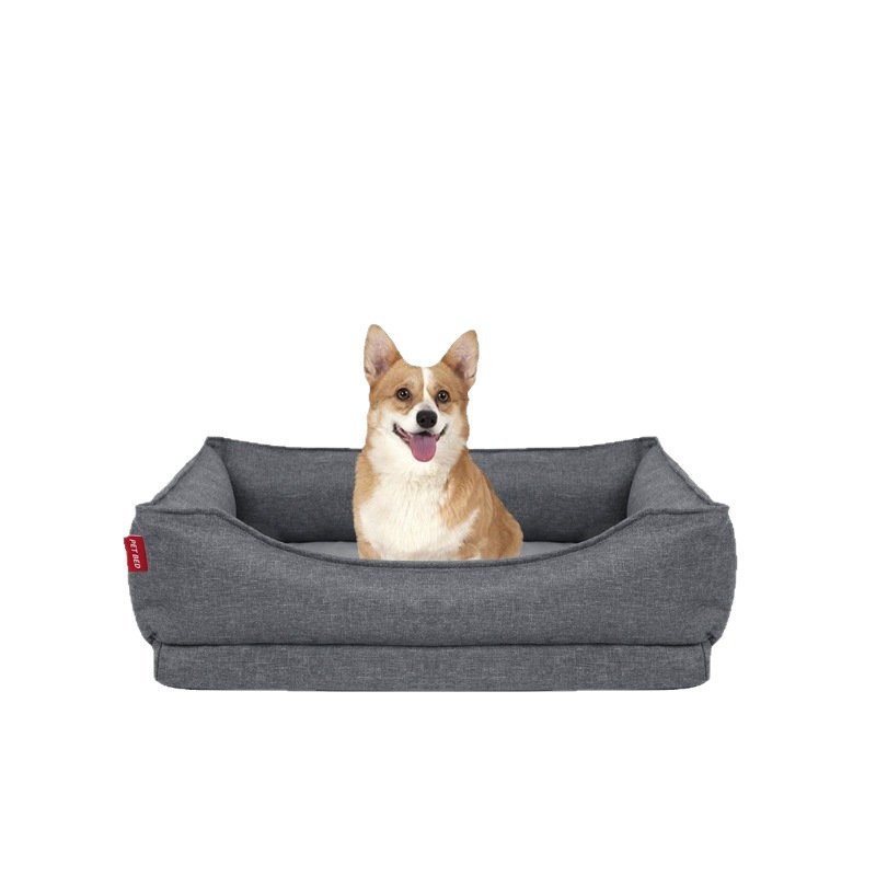 Linen Orthopedic Dog Bed & Cat Sofa - Image 5