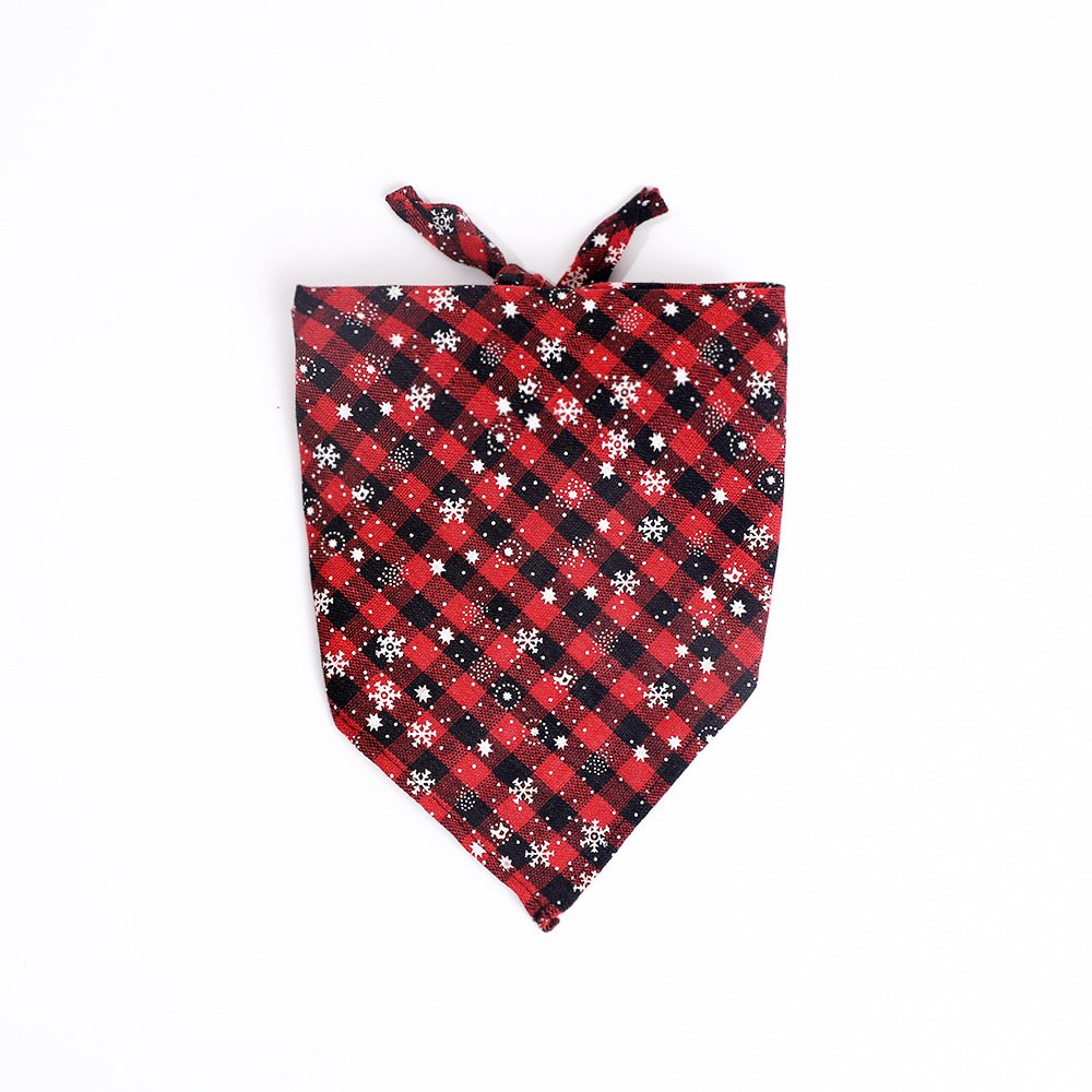 Christmas Pet Bandana – Festive Snowflake Triangle Scarf for Dogs and Cats - Image 3