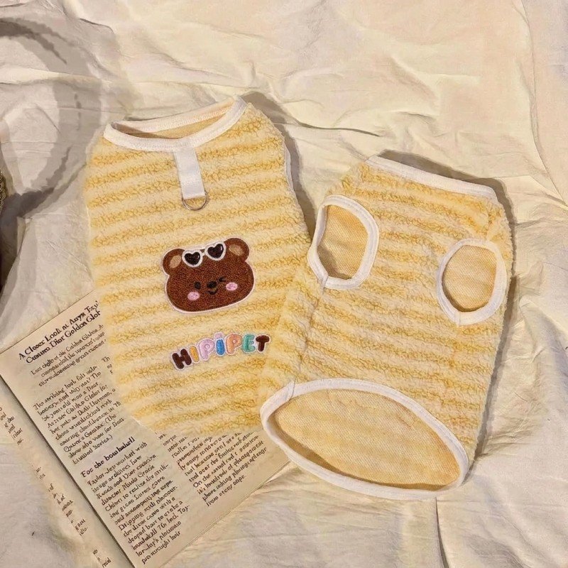HIPIPET Cute Embroidered Sherpa Dog Vest - Image 5