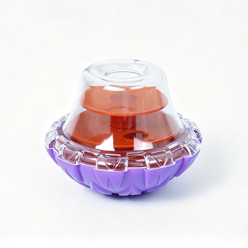 Pet treat dispensing wobble toy, dog puzzle slow feeder ball, rolling food dispenser
