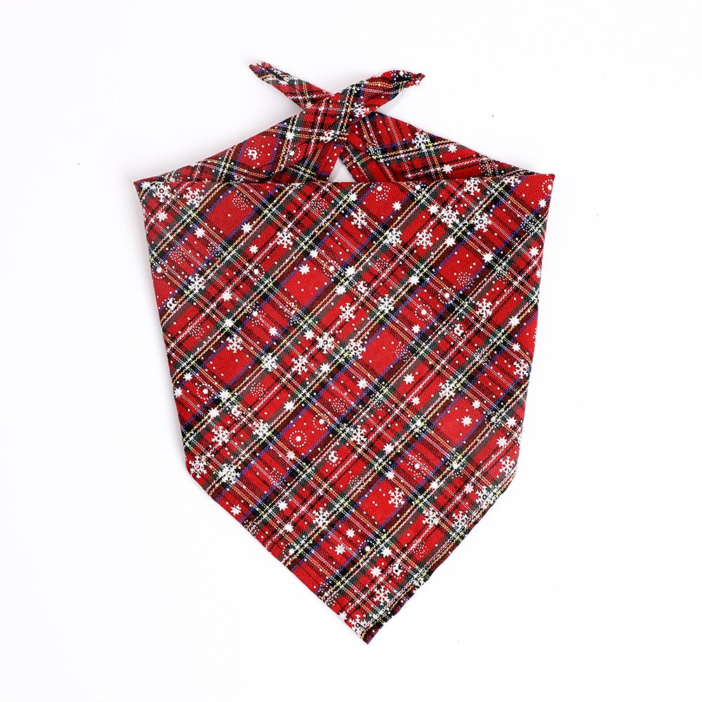 Christmas Pet Bandana – Festive Snowflake Triangle Scarf for Dogs and Cats - Image 6