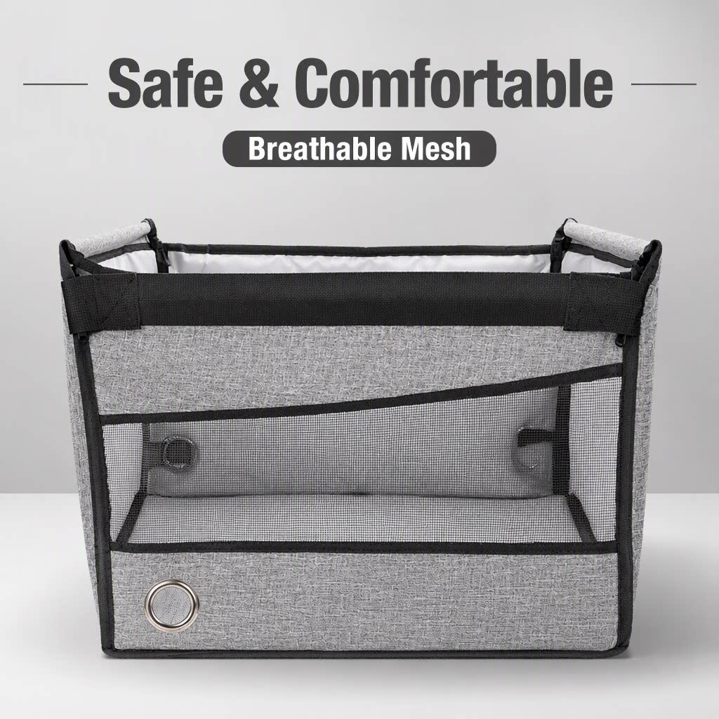 Breathable Dog Car Crate for Medium Large Dogs, Waterproof Foldable Back Seat Pet Travel Carrier with Visual Mesh - Image 2