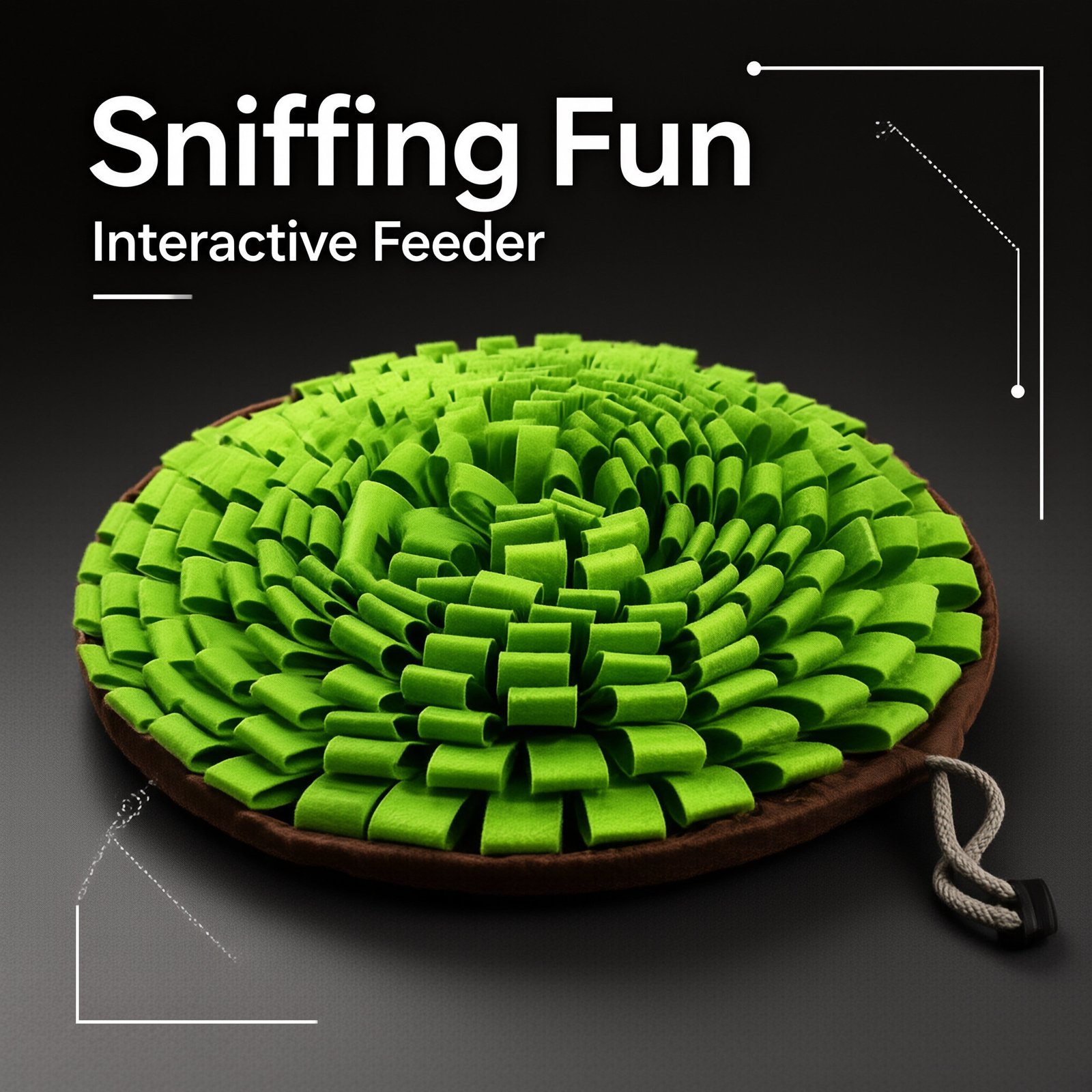 Pet Snuffle Mat, Round Fabric Foraging Blanket, Dog Scent Enrichment Puzzle Toy - Image 3