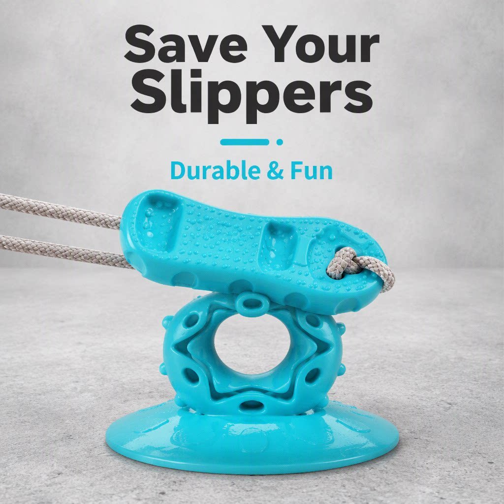 Suction Cup Tug Dog Chew Toy, Rubber Tug-of-War Interactive Toy, Durable Dental Dog Toy - Image 3