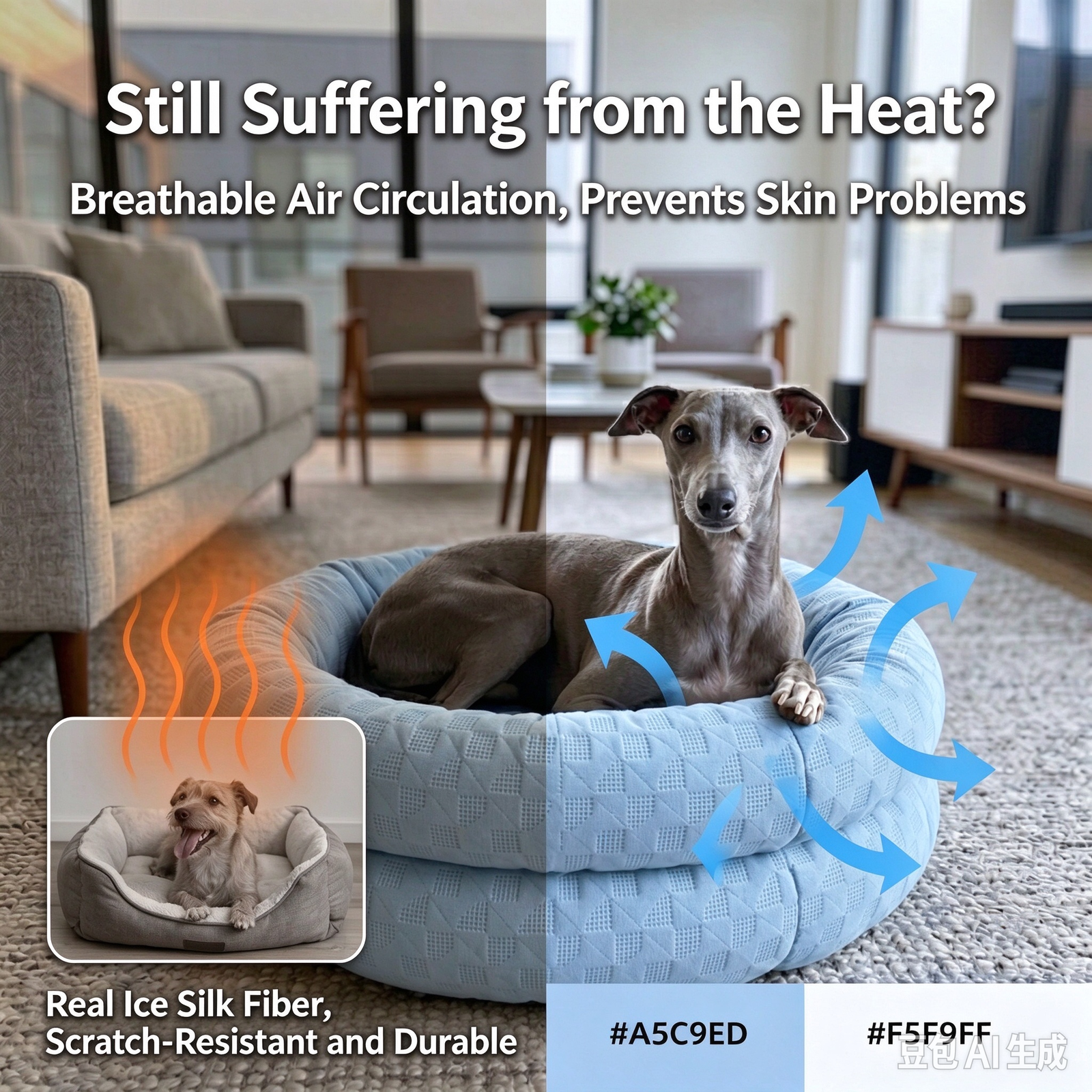 Cooling Ice Silk Dog Bed & Cat Bed