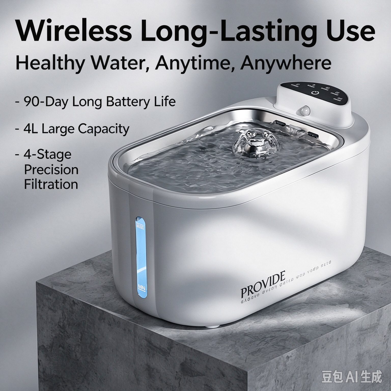 Smart Automatic Pet Water Fountain – Rechargeable/Cordless – Stainless Steel Bowl – New Cross-Border Product - Image 4