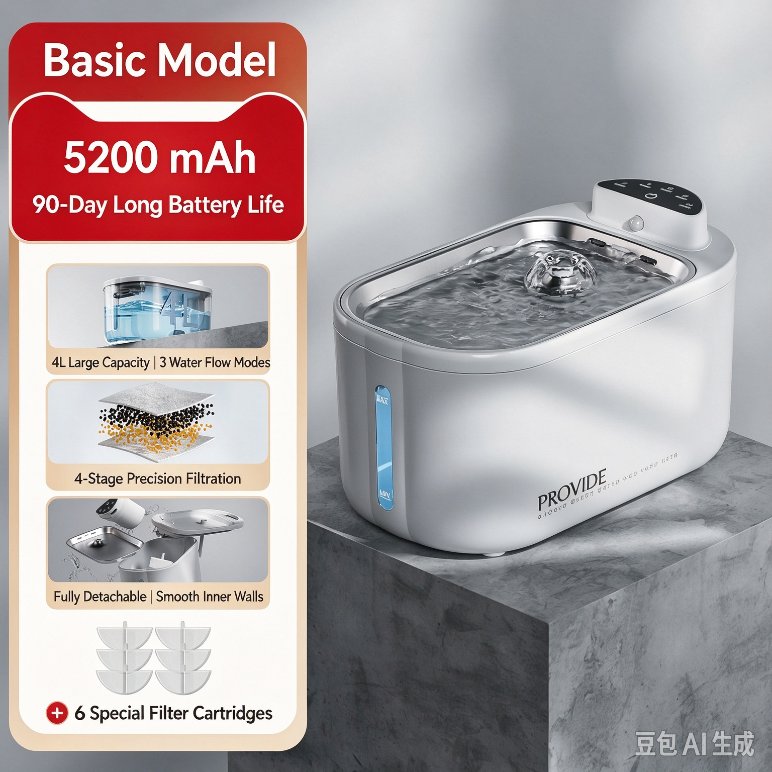 Smart Automatic Pet Water Fountain – Rechargeable/Cordless – Stainless Steel Bowl – New Cross-Border Product - Image 3
