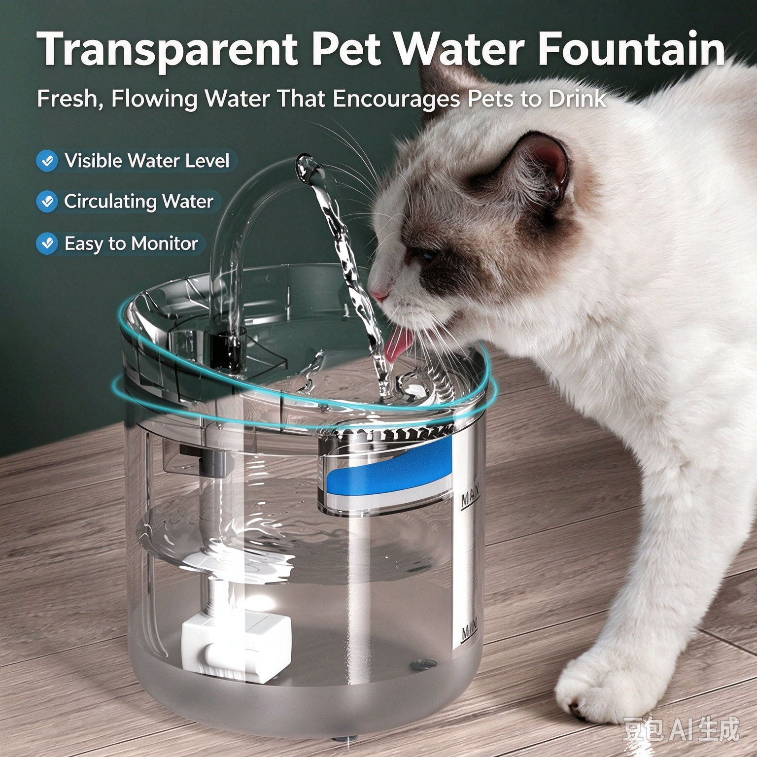 Smart Automatic Circulating Pet Water Fountain – Large-Capacity, Quiet, Multifunctional Dispenser for Cats - Image 3