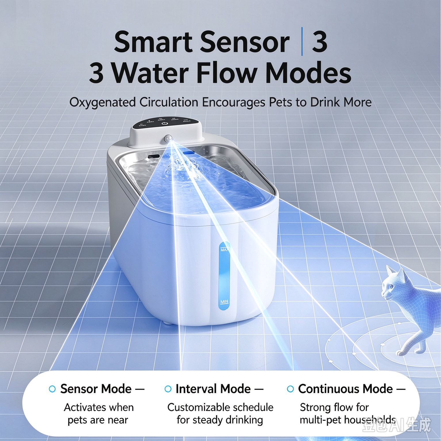 Smart Automatic Pet Water Fountain – Rechargeable/Cordless – Stainless Steel Bowl – New Cross-Border Product - Image 6