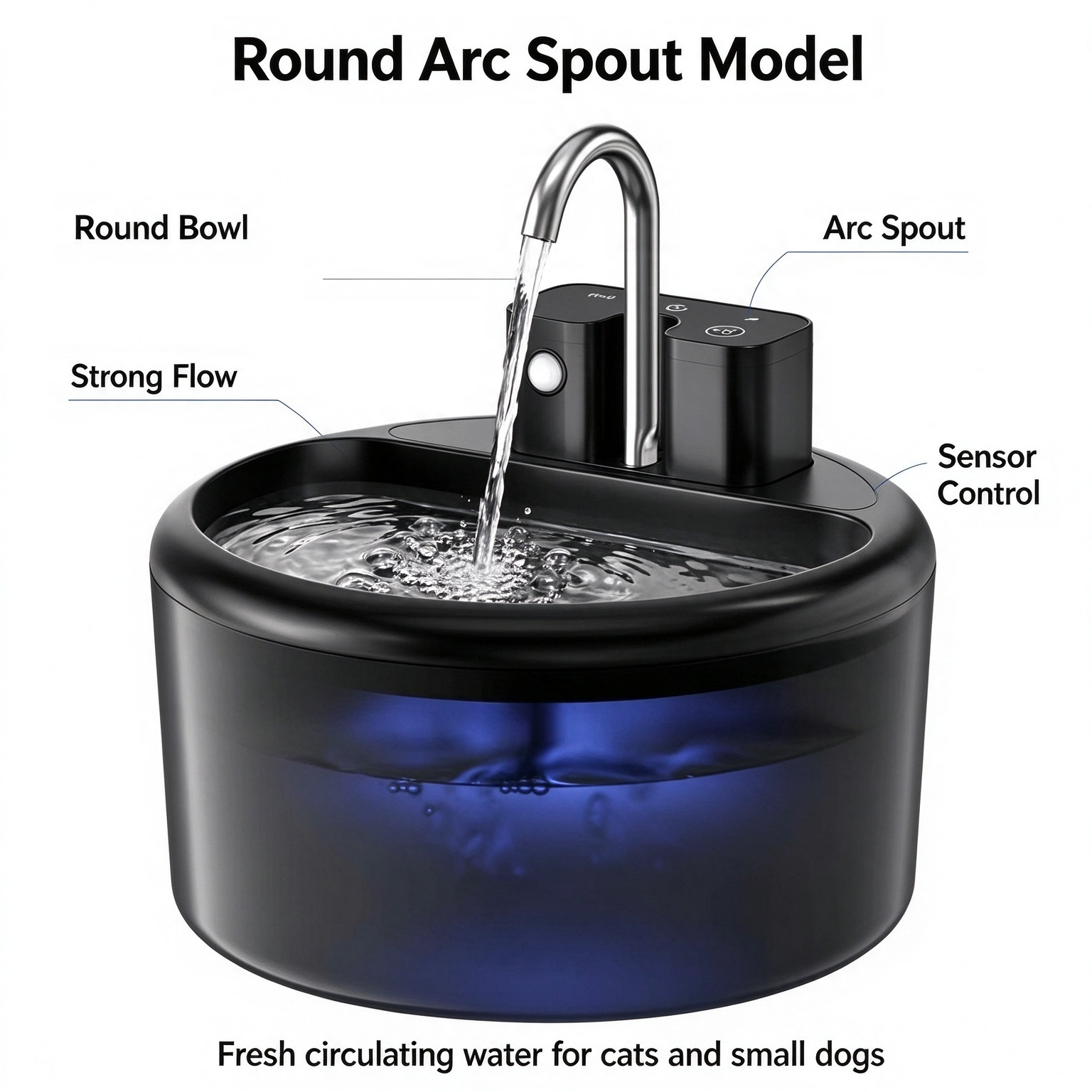 Best-selling plastic cat water fountain: wireless, motion-activated, flowing water; direct source manufacturer for cross-border trade. - Image 7