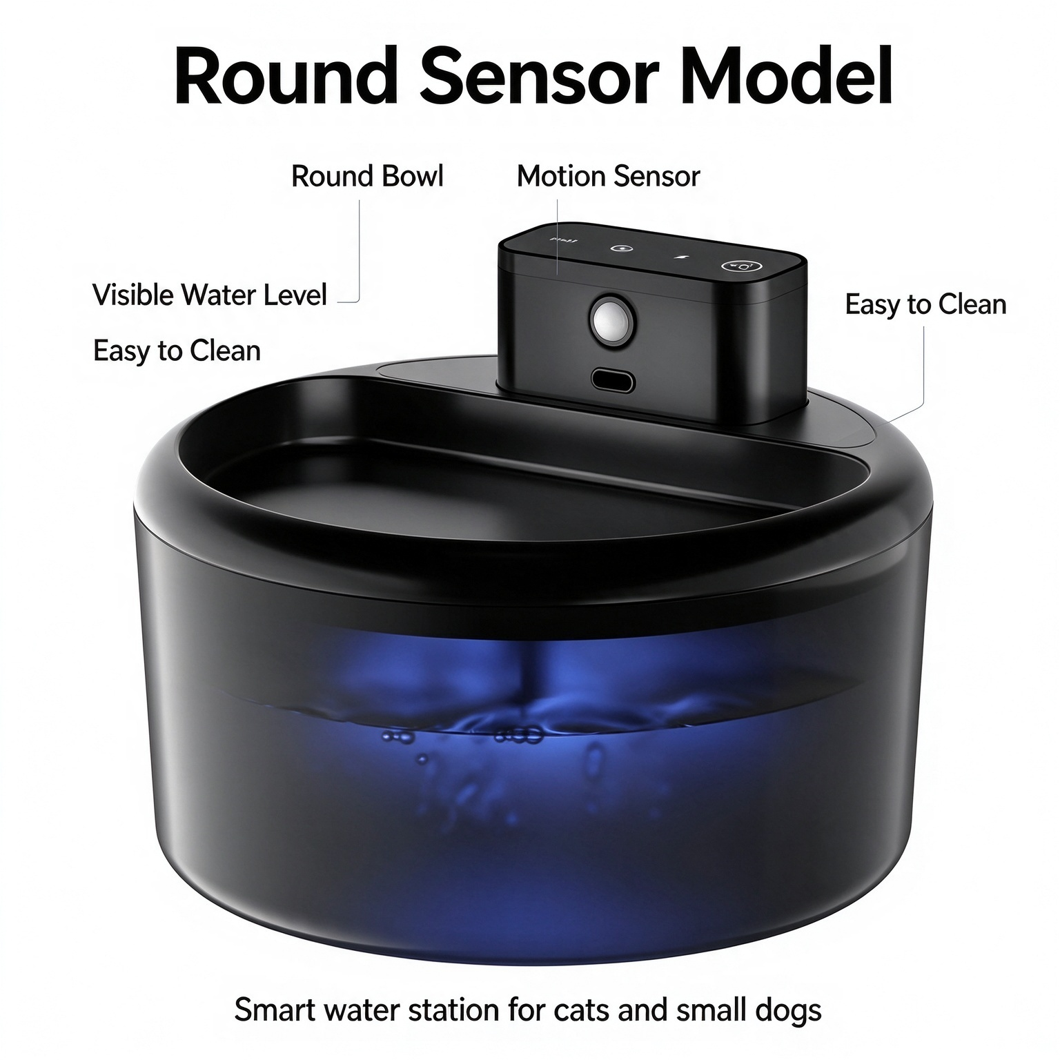 Best-selling plastic cat water fountain: wireless, motion-activated, flowing water; direct source manufacturer for cross-border trade. - Image 3