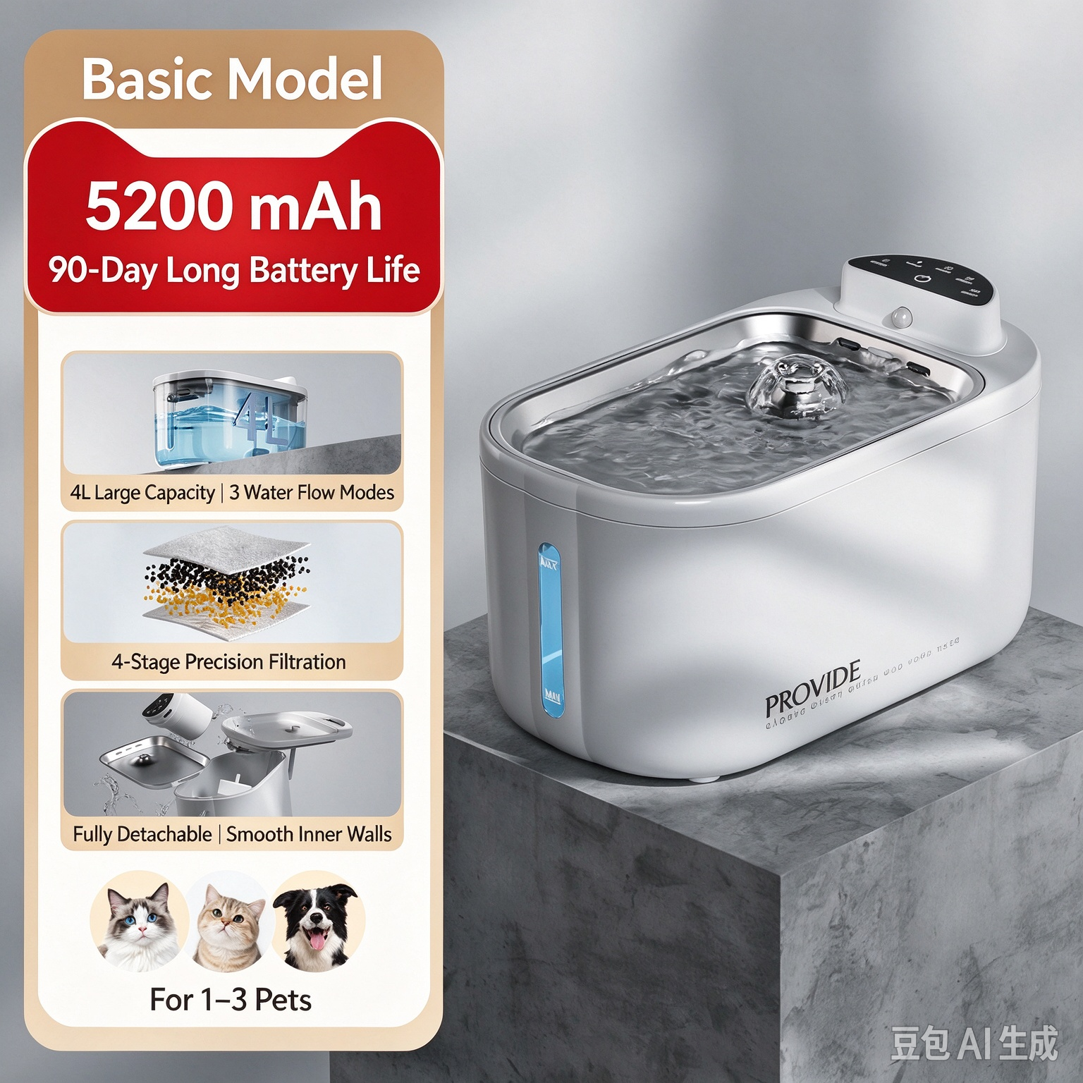 Smart Automatic Pet Water Fountain – Rechargeable/Cordless – Stainless Steel Bowl – New Cross-Border Product - Image 8