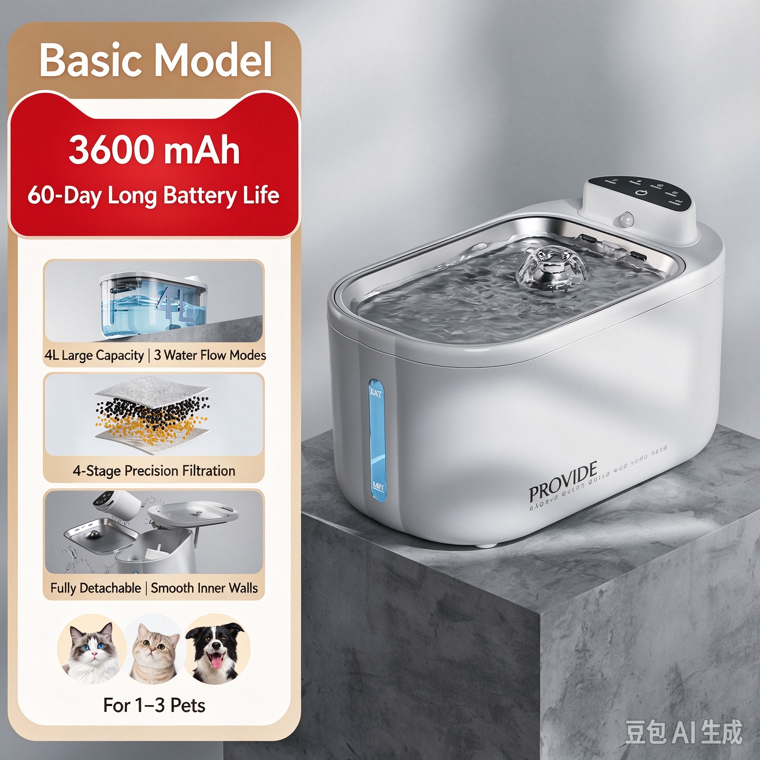 Smart Automatic Pet Water Fountain – Rechargeable/Cordless – Stainless Steel Bowl – New Cross-Border Product - Image 9