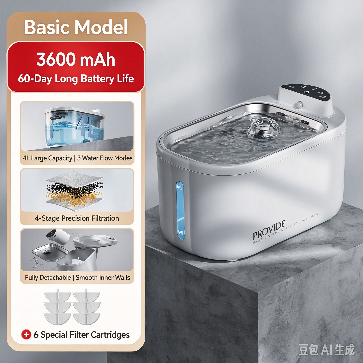 Smart Automatic Pet Water Fountain – Rechargeable/Cordless – Stainless Steel Bowl – New Cross-Border Product - Image 10