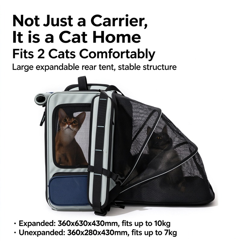 Expandable Pet Travel Backpack - Image 2