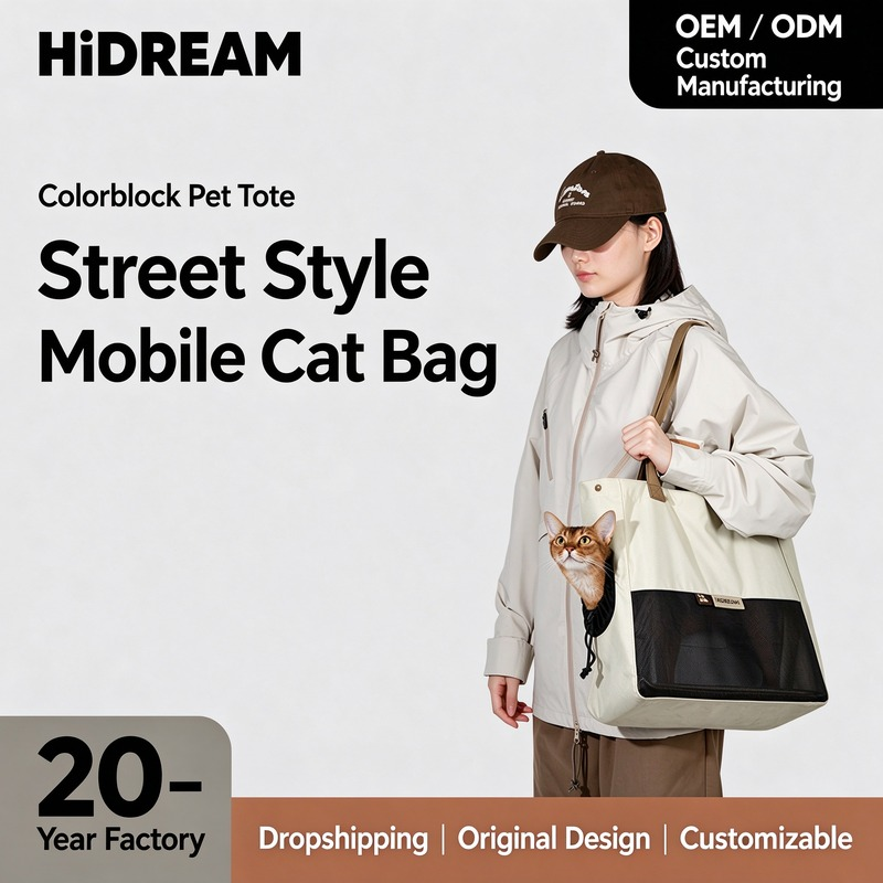 HIDREAM Colorblock Pet Tote Bag