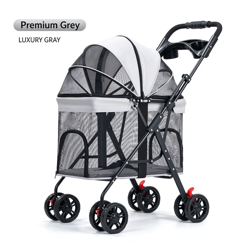 Large Mesh Pet Stroller - Image 5