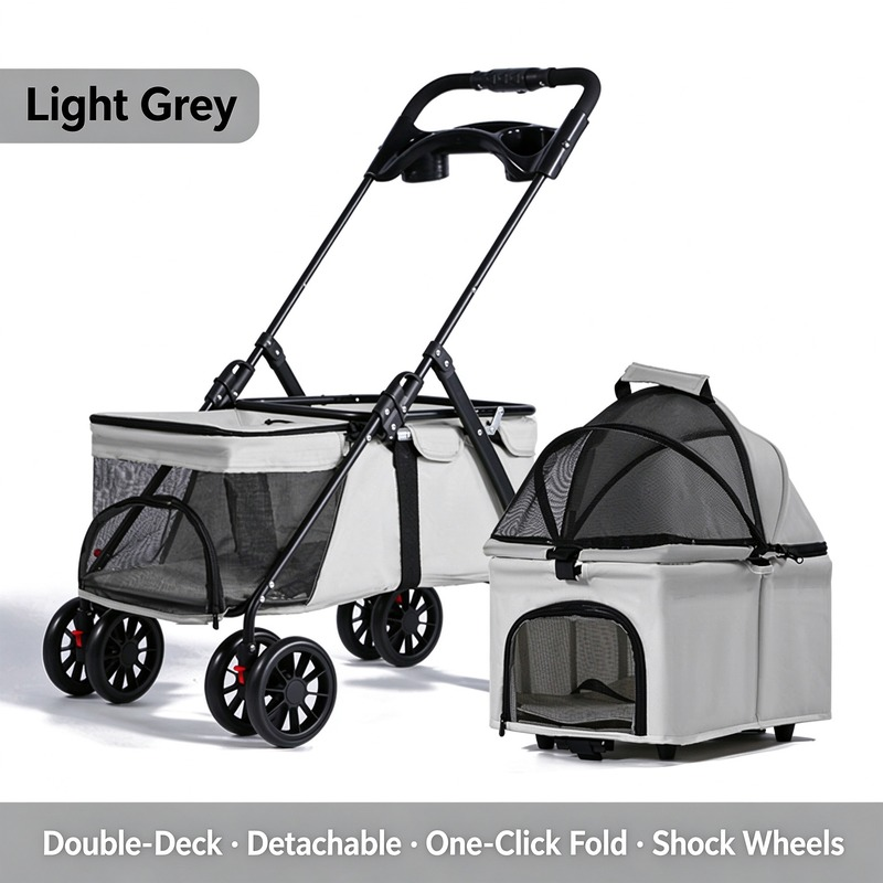 Double Layer Pet Stroller - Image 7