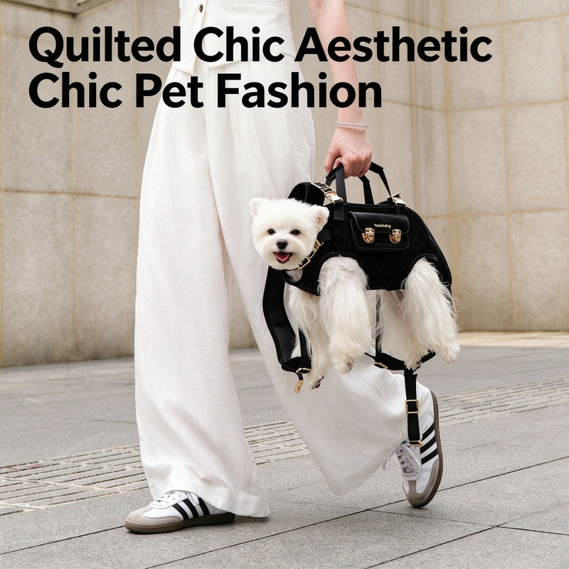 Quilted Chic Aesthetic Multi-Function Pet Carrier & Backpack