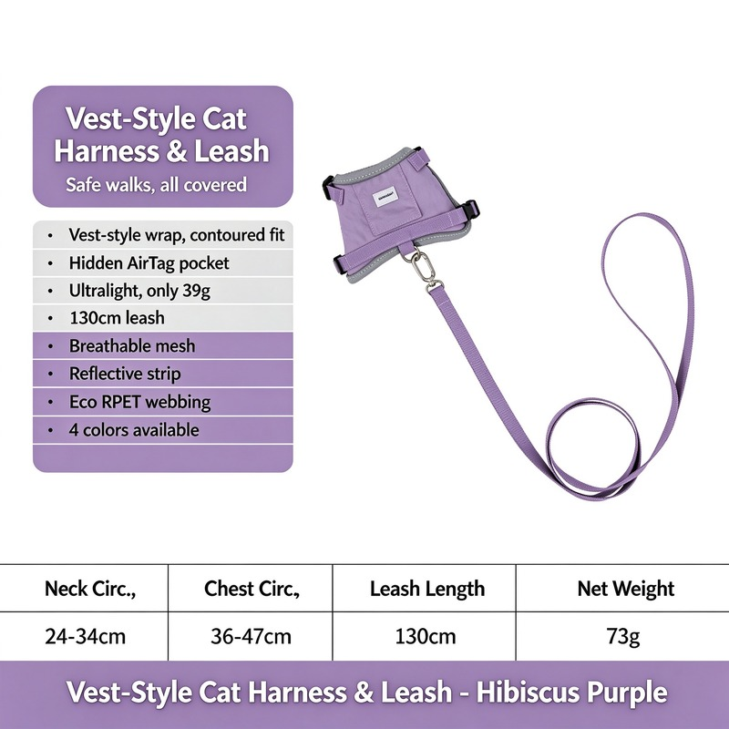 HIDREAM Vest-Style Cat Harness & Leash Set - Image 5