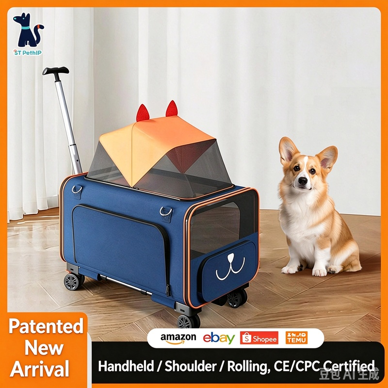 Multi-Functional Pet Stroller & Expandable Trolley Bag - Image 3