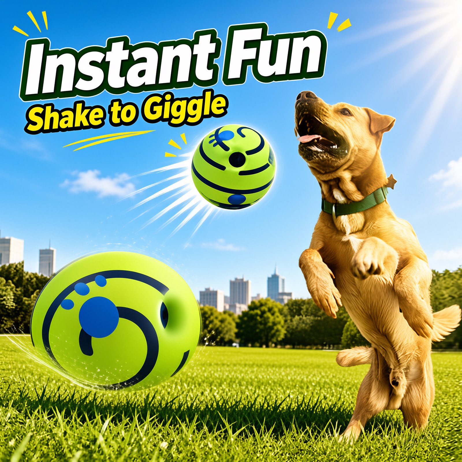Paw Print Squeaky Rolling Pet Ball, Fun Interactive Self Play Toy for Dogs, Drop-resistant Chasing Ball - Image 5