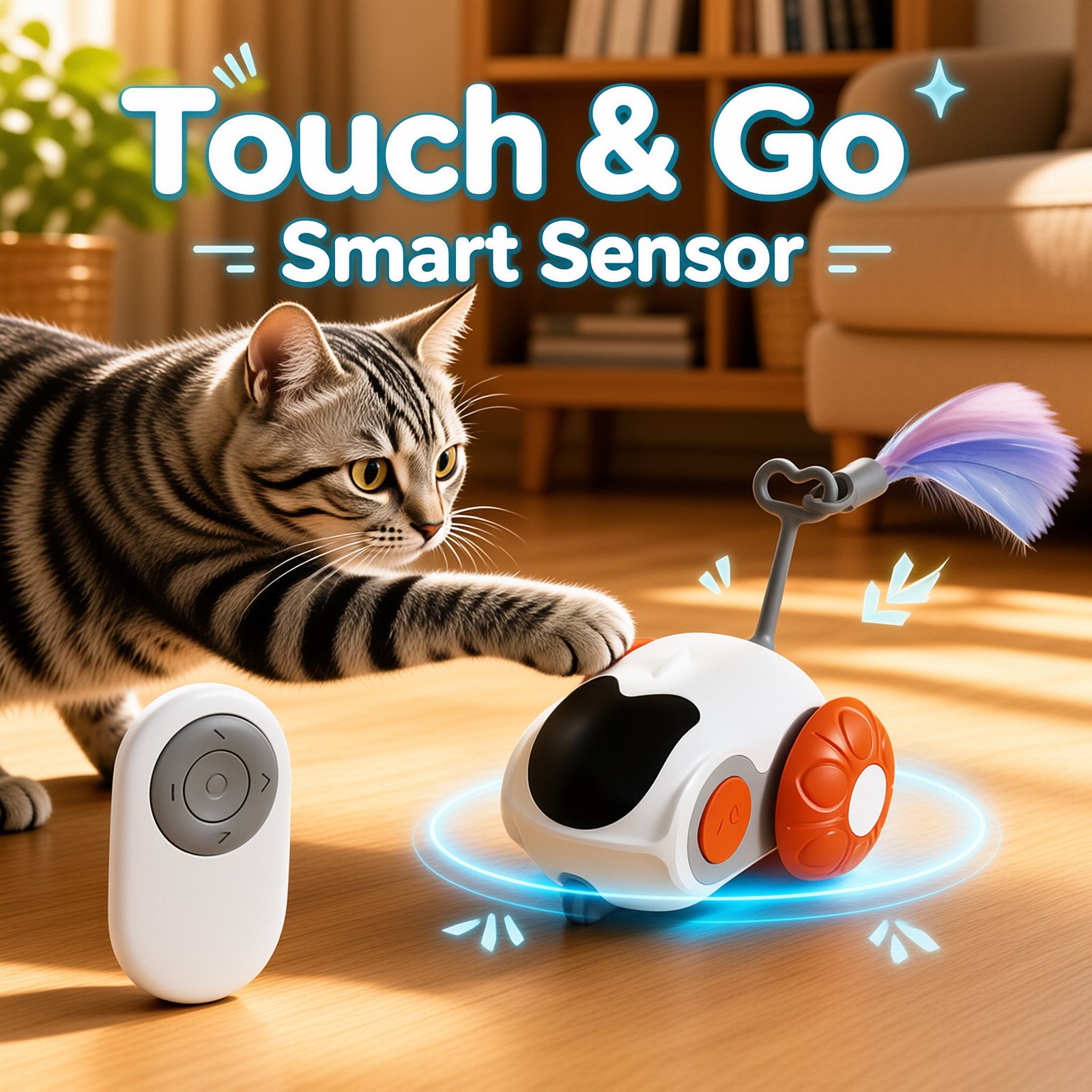 Smart Electric Cat Chasing Car, Automatic Moving Boredom Relief Toy, Interactive Self-play Toy for Cats - Image 5