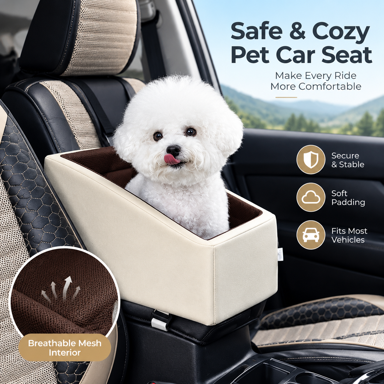 Safe & Cozy Pet Car Seat