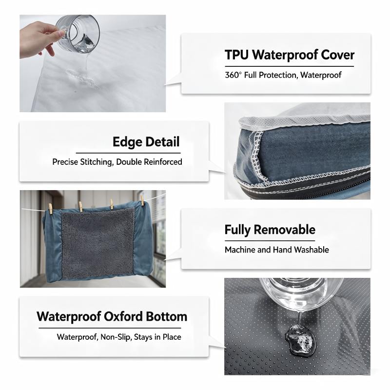 Orthopedic Waterproof Dog Bed & Bolster Pet Sofa - Image 3