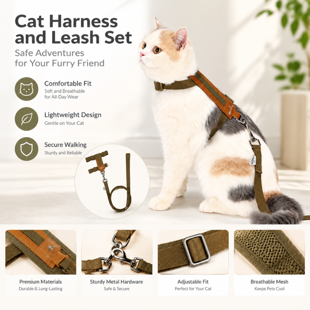 Cat Harness and Leash Set