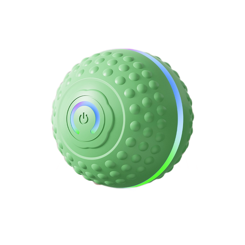 Smart automatic rolling cat ball, LED light electric pet ball, USB rechargeable self-play cat toy