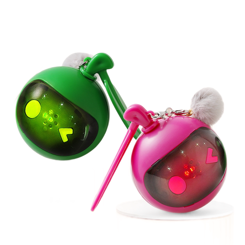 Multi-function laser cat toy ball with feather teaser pendant, glowing interactive self-play toy for cats