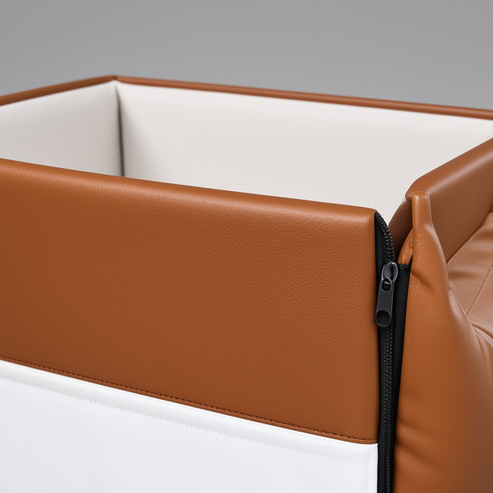 Color Block Faux Leather Dog Booster Car Seat, Waterproof Stain Resistant Pet Car Seat with Raised Sides for Small Dogs - Image 6