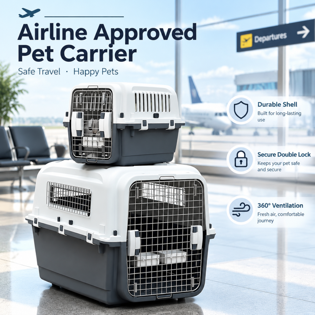 Airline Approved Double-Latch Pet Carrier